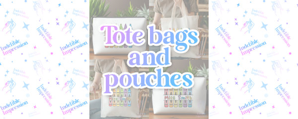 Banner showing the category "Tote Bags & Pouches"